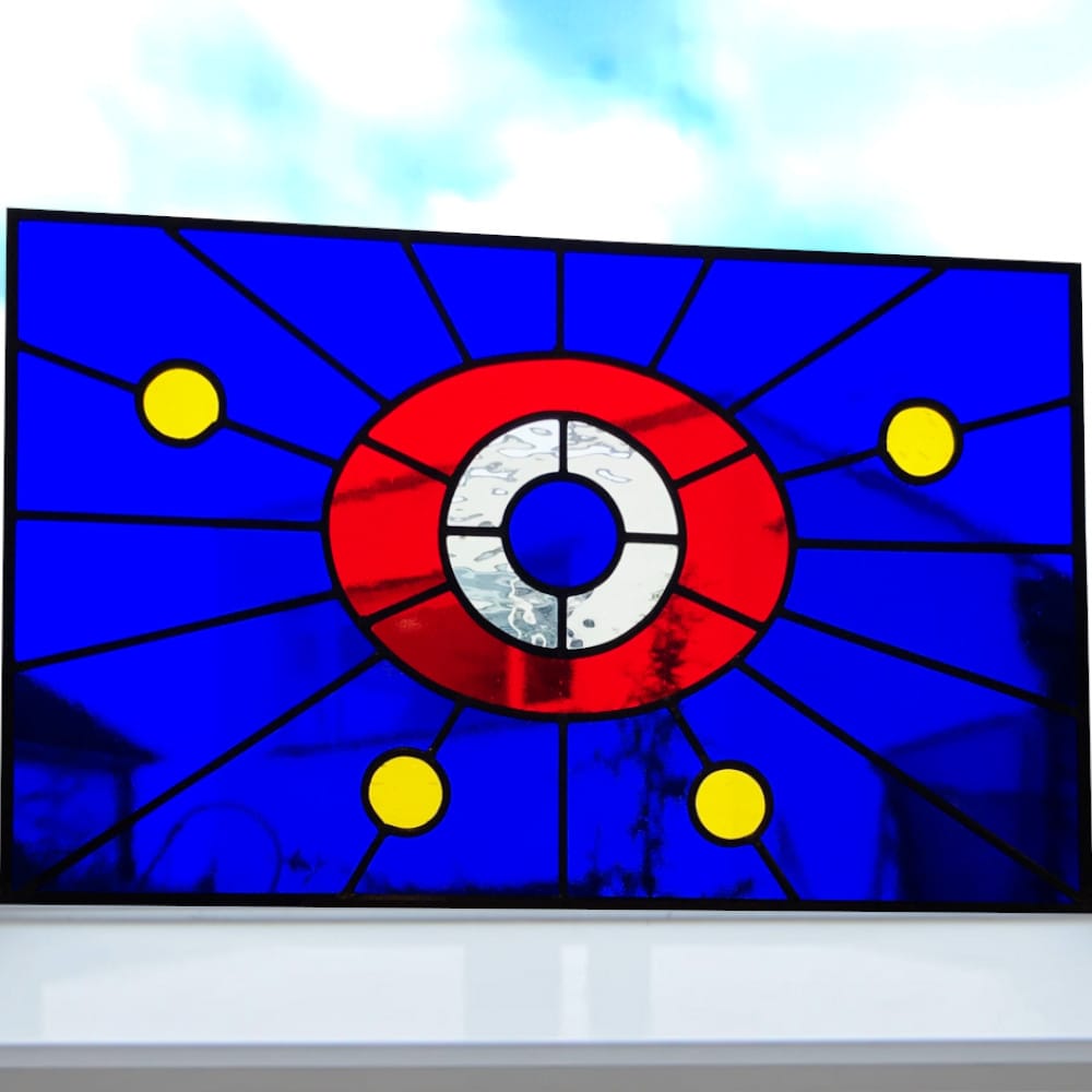 stained glass internal transom design