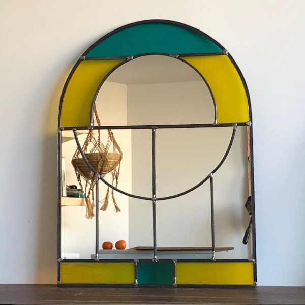 stained glass mirror