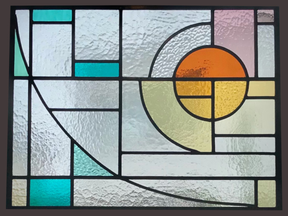 stained glass front door piece