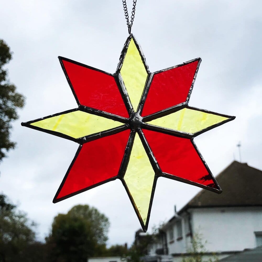 stained glass star decoration